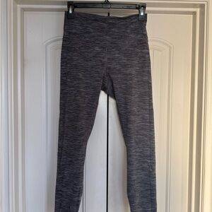Lululemon Athletica Black and White Striped Leggings